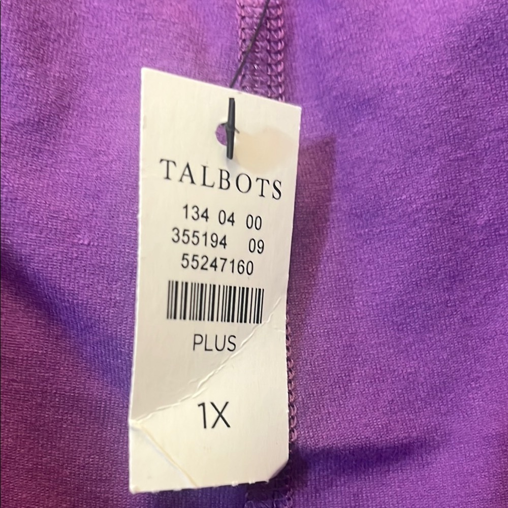 Talbots Purple and White Pleated Skort - Picture 3 of 5